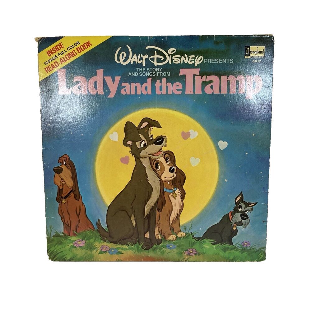 Walt Disney LADY AND THE TRAMP SOUNDTRACK Story LP DISNEYLAND 3917